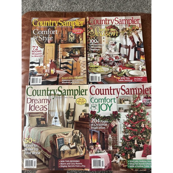 Other - Country Sampler Magazine Lot 4 Issues Read For Dates-Decorating Ideas Home Decor